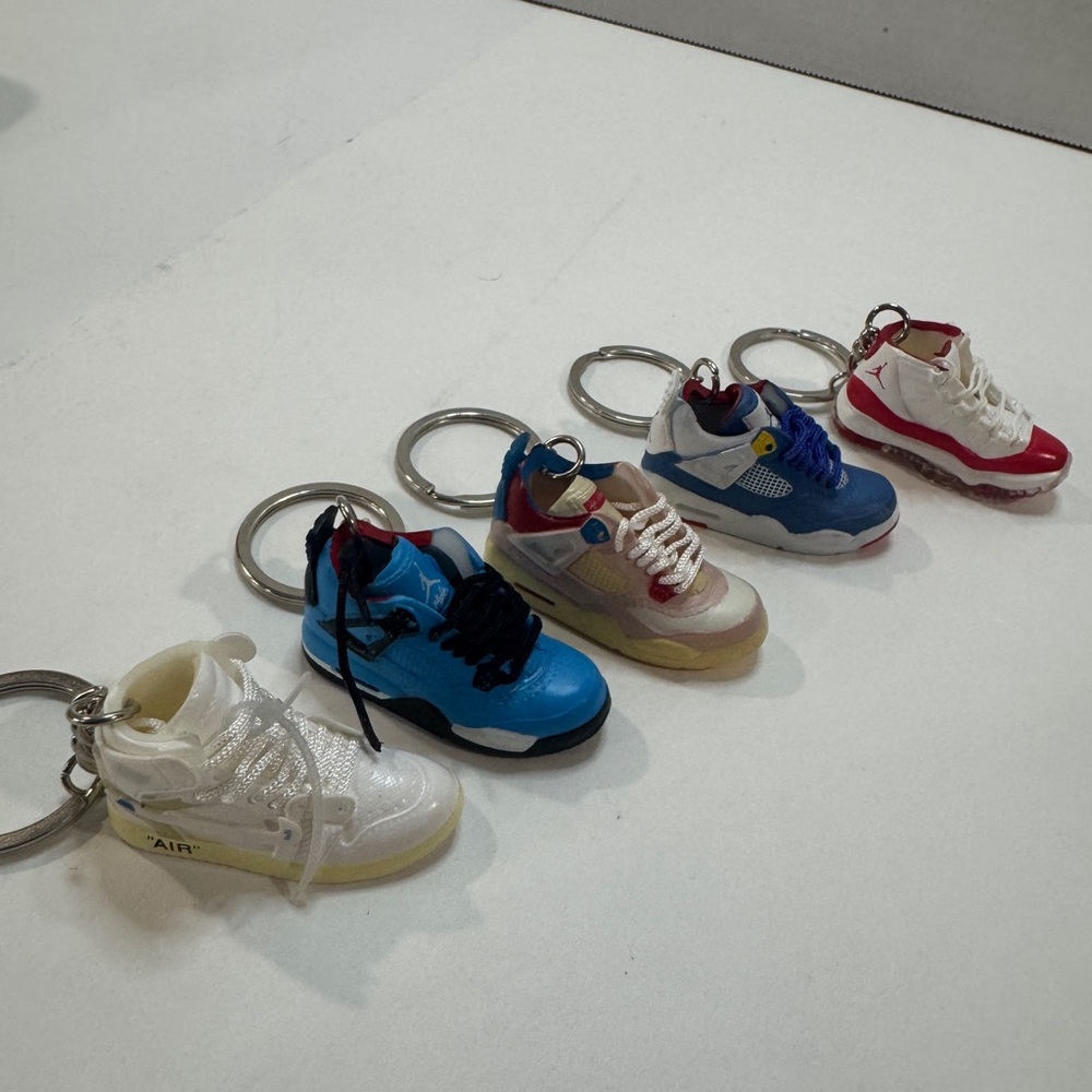 3D mini basketball shoe 12 keychain bundle. You get all 12 never used. #MJ - Picture 2 of 4